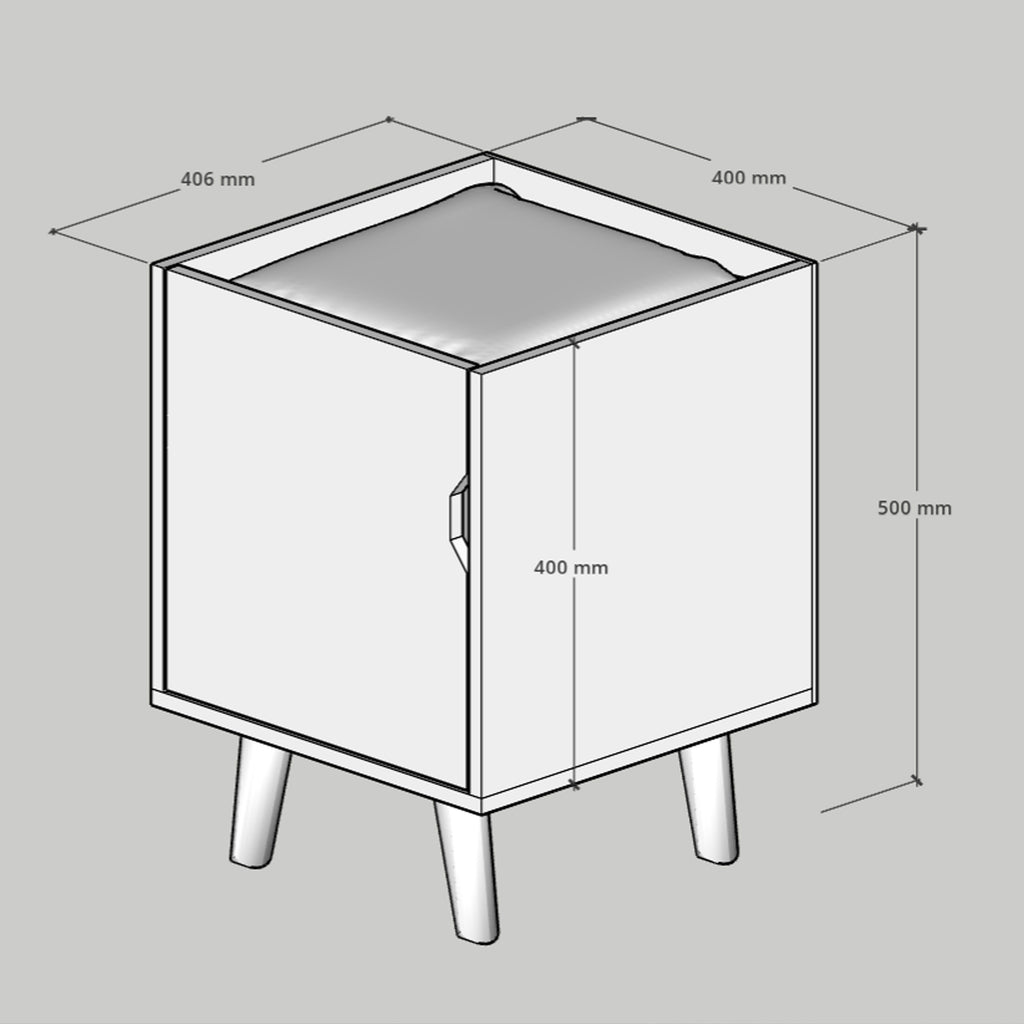 MCM - 2 w 1 - szafka z legowiskiem dla kota