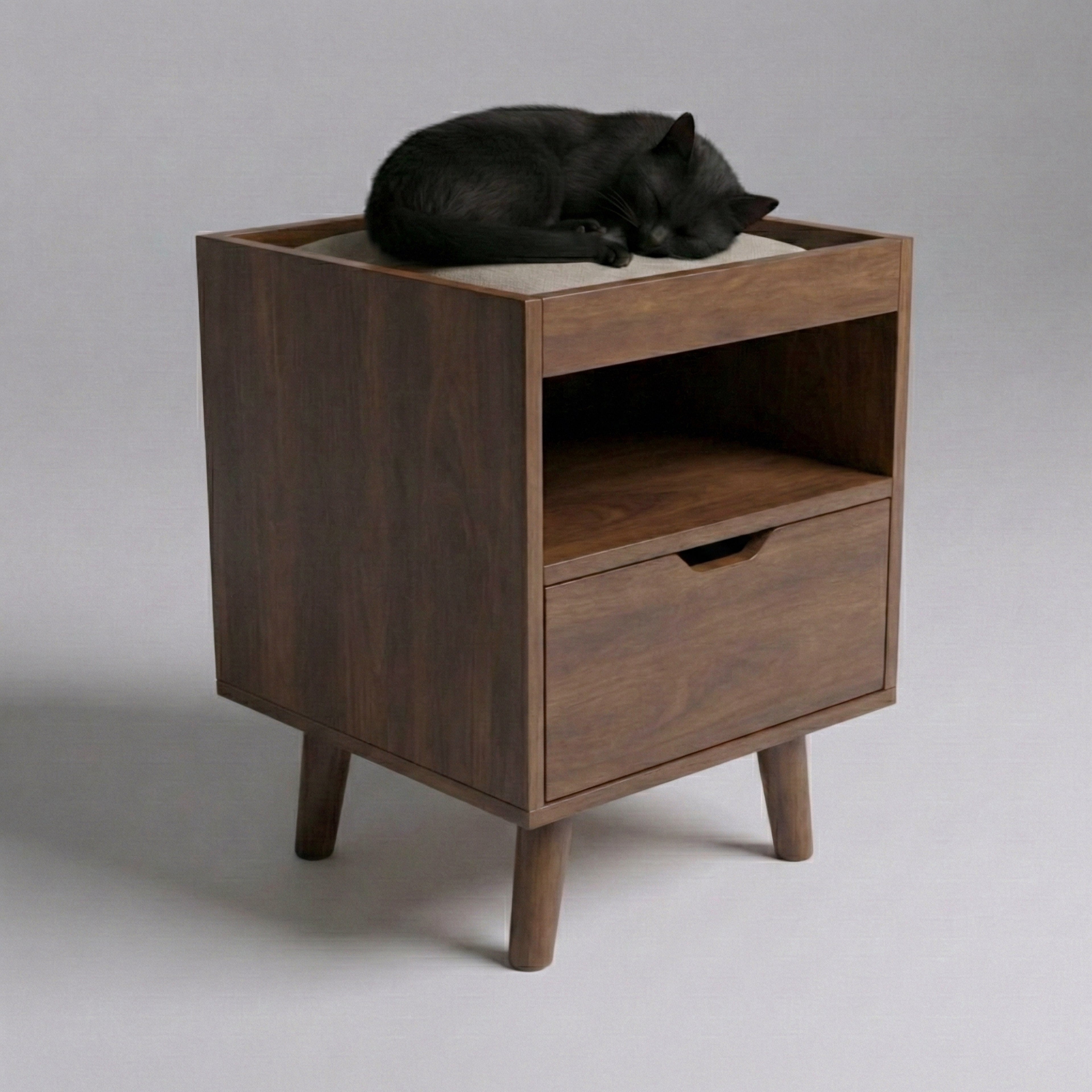 MCM - 2 w 1 - szafka z szufladą i legowiskiem dla kota