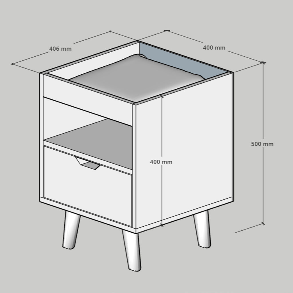 MCM - 2 w 1 - szafka z szufladą i legowiskiem dla kota